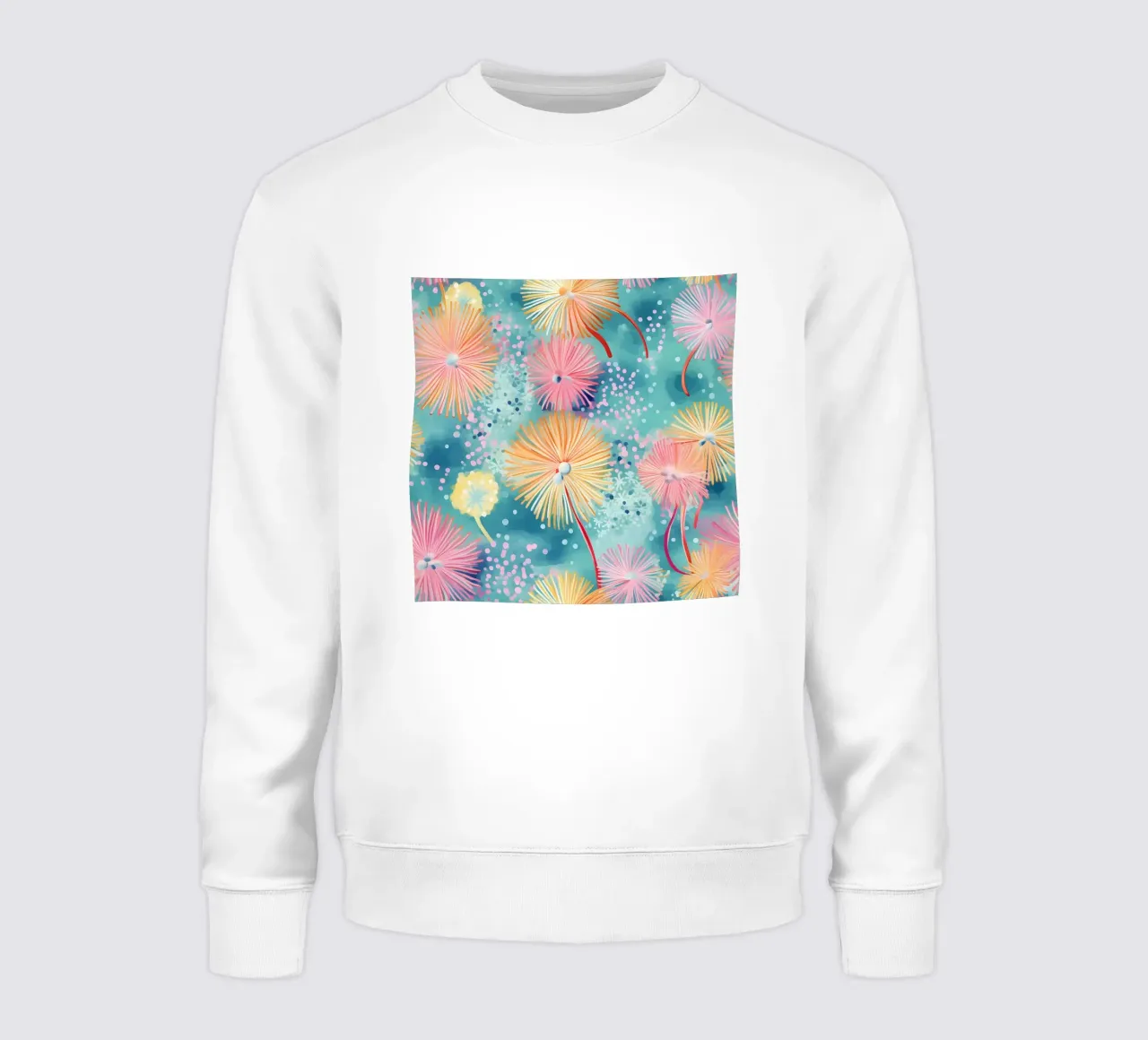 Denti di leone floreali Pinky felpa da Botanical Pattern House