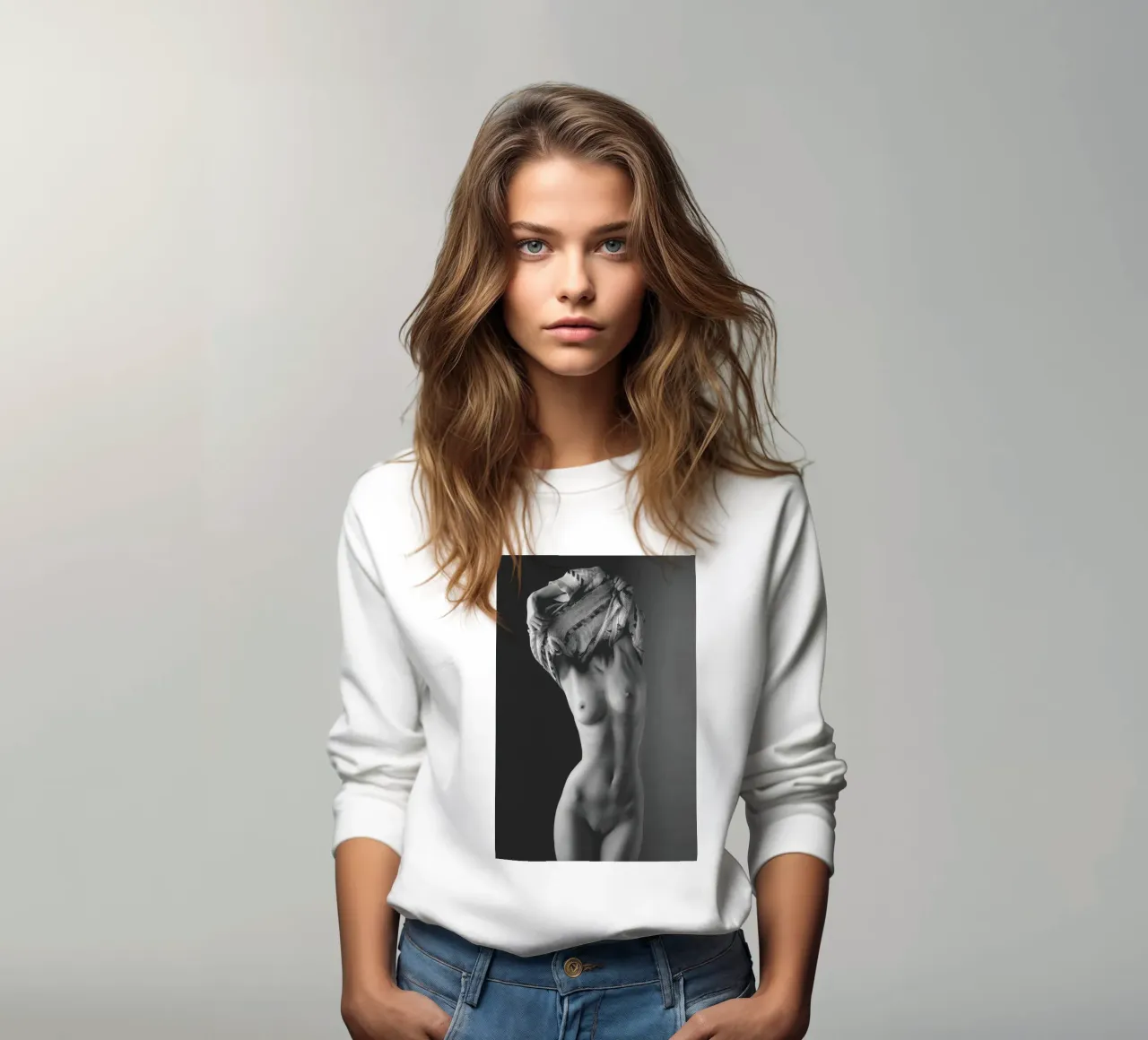Iveta and a jumper Sweatshirt von Dave Hare Photography