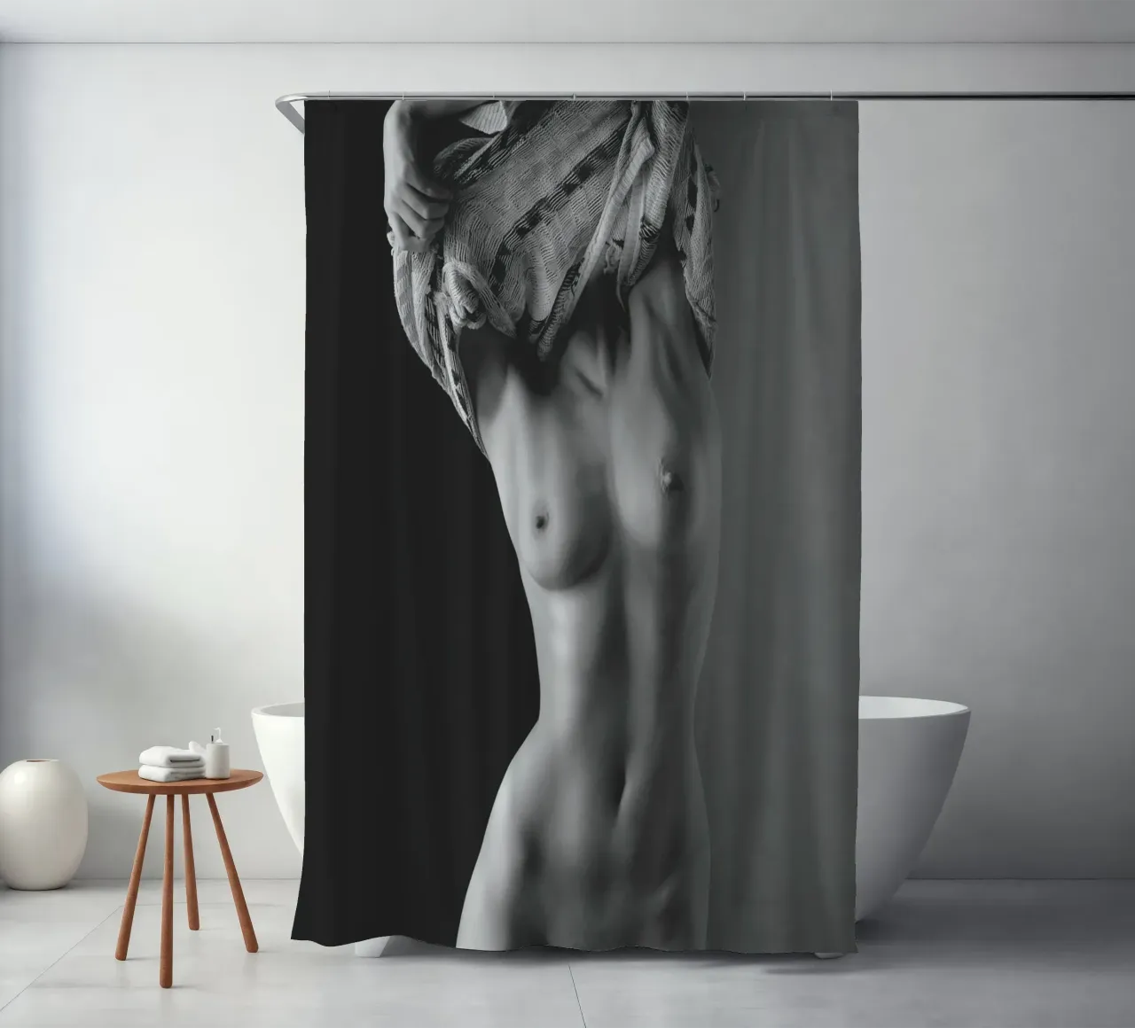 Iveta and a jumper tenda da doccia da Dave Hare Photography