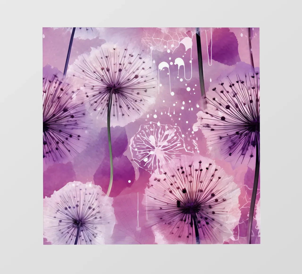 Dente di leone viola pellicola backlit da Botanical Pattern House