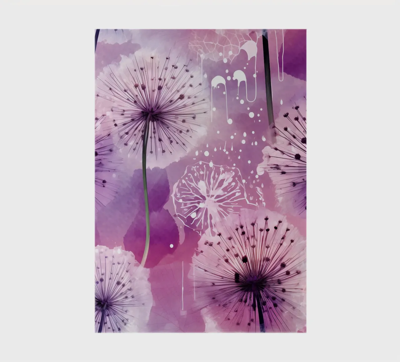Purple Dandelions notebook by Botanical Pattern House