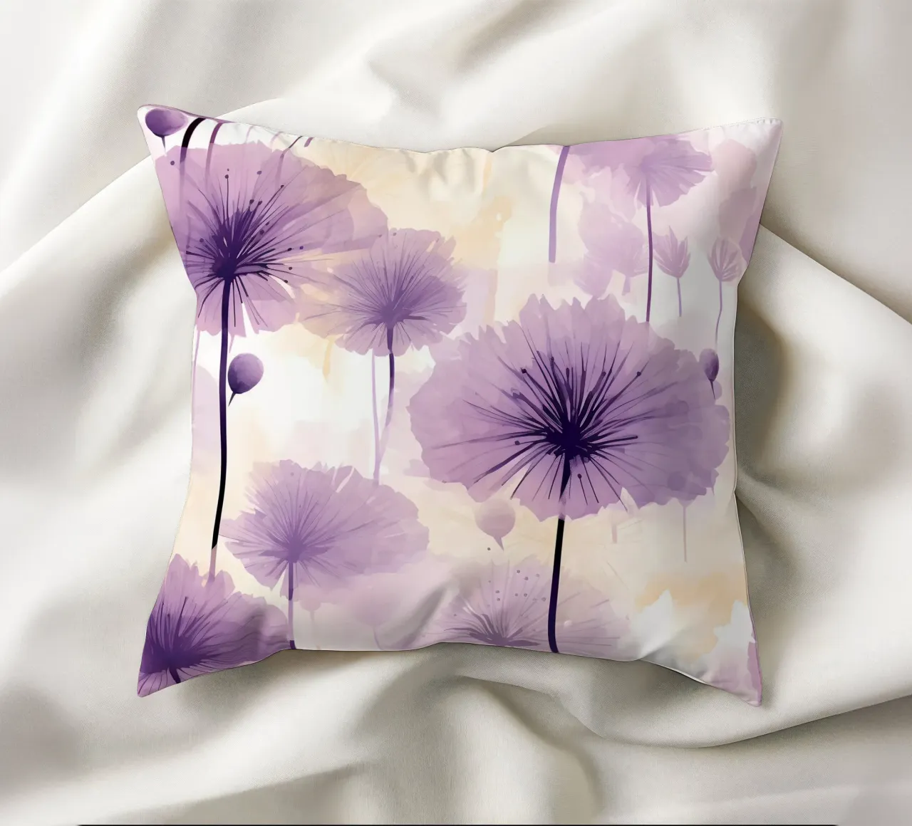 Dente di leone viola cuscino da Botanical Pattern House