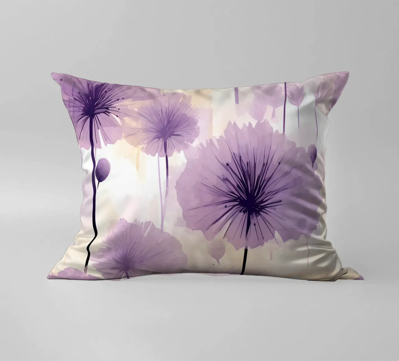 Dente di leone viola cuscino da Botanical Pattern House
