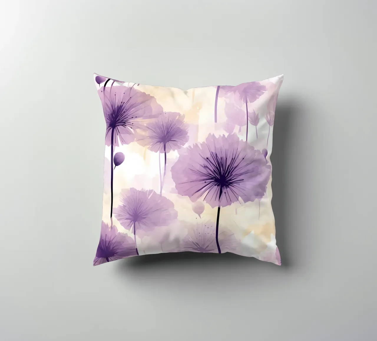Dente di leone viola cuscino da Botanical Pattern House