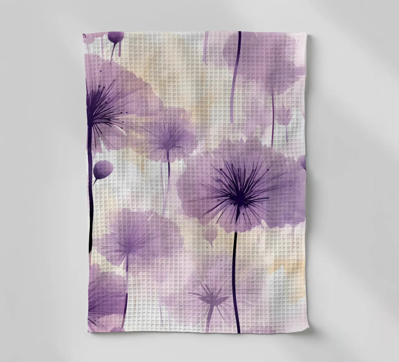 Dente di leone viola canovaccio da cucina da Botanical Pattern House