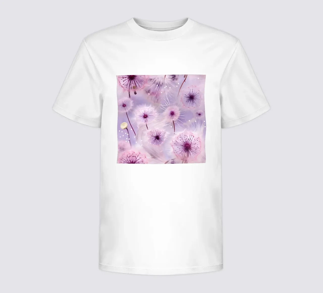 Purple Dandelions kids t-shirt by Botanical Pattern House