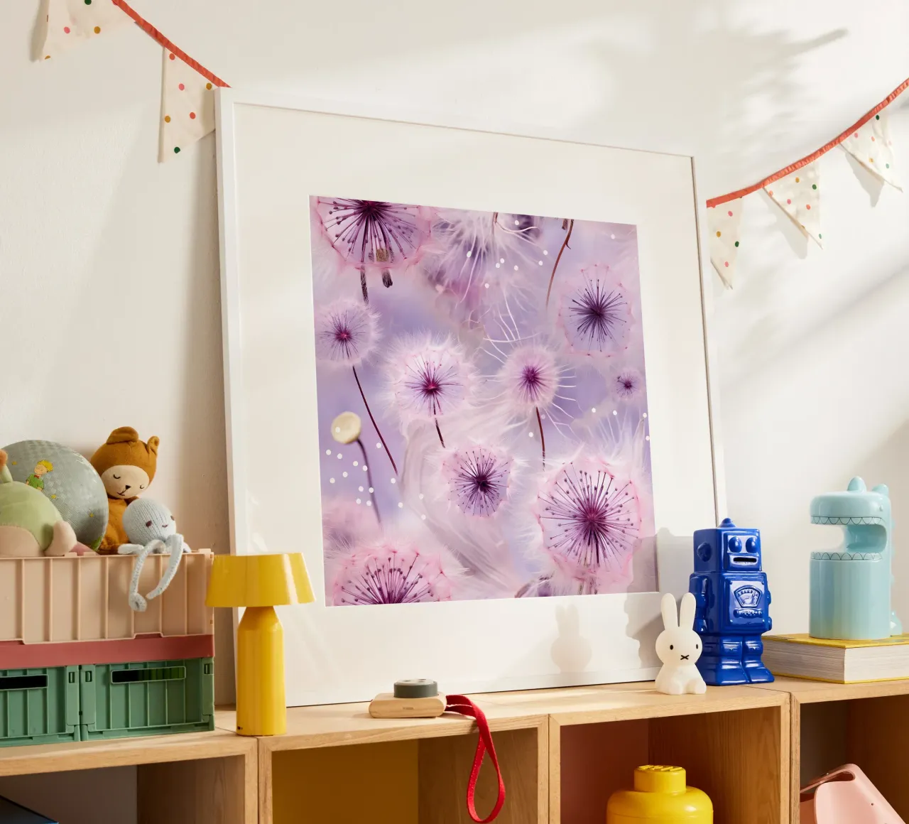 Purple Dandelions poster by Botanical Pattern House