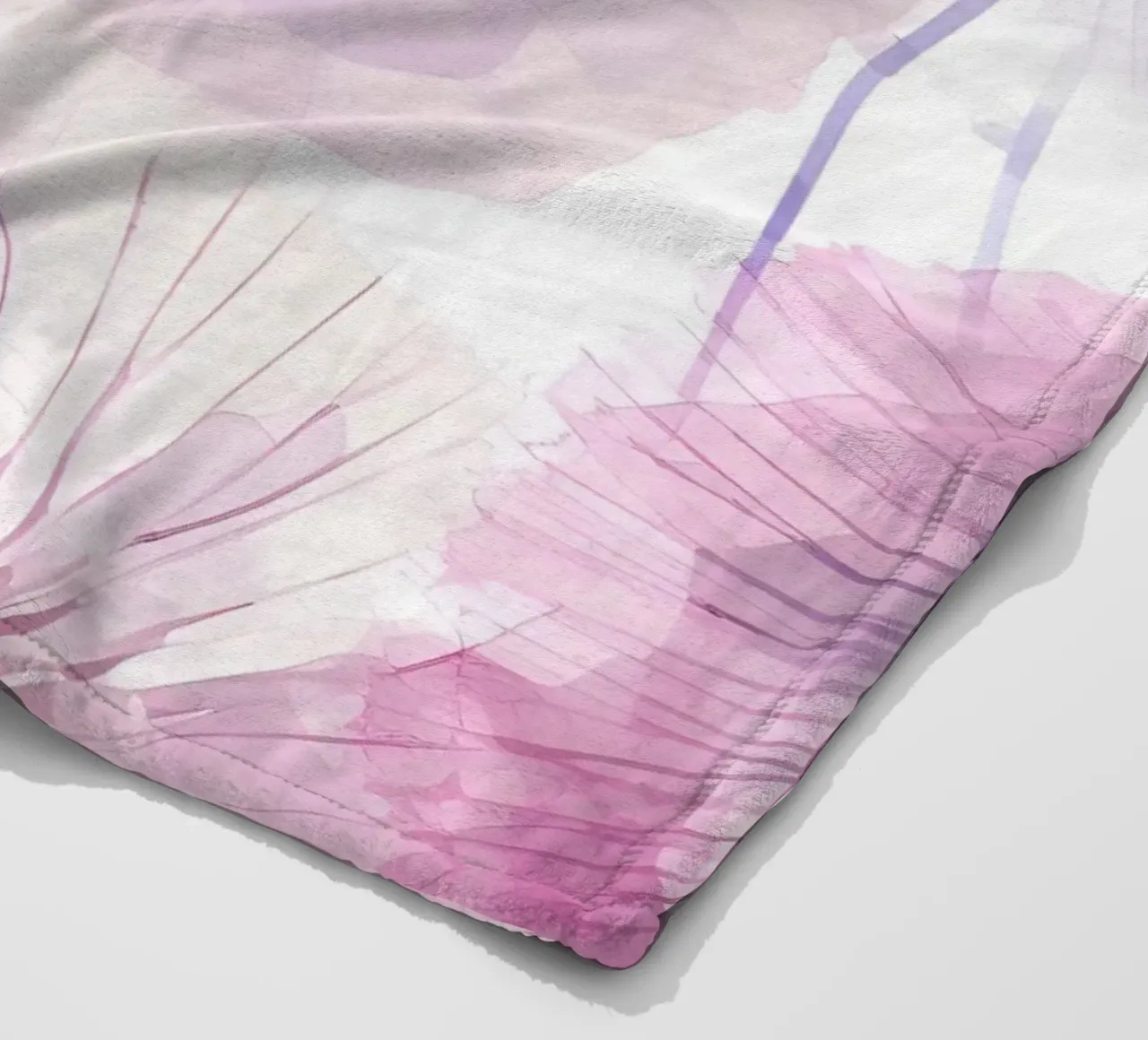 Purple Dandelions fleece blanket by Botanical Pattern House