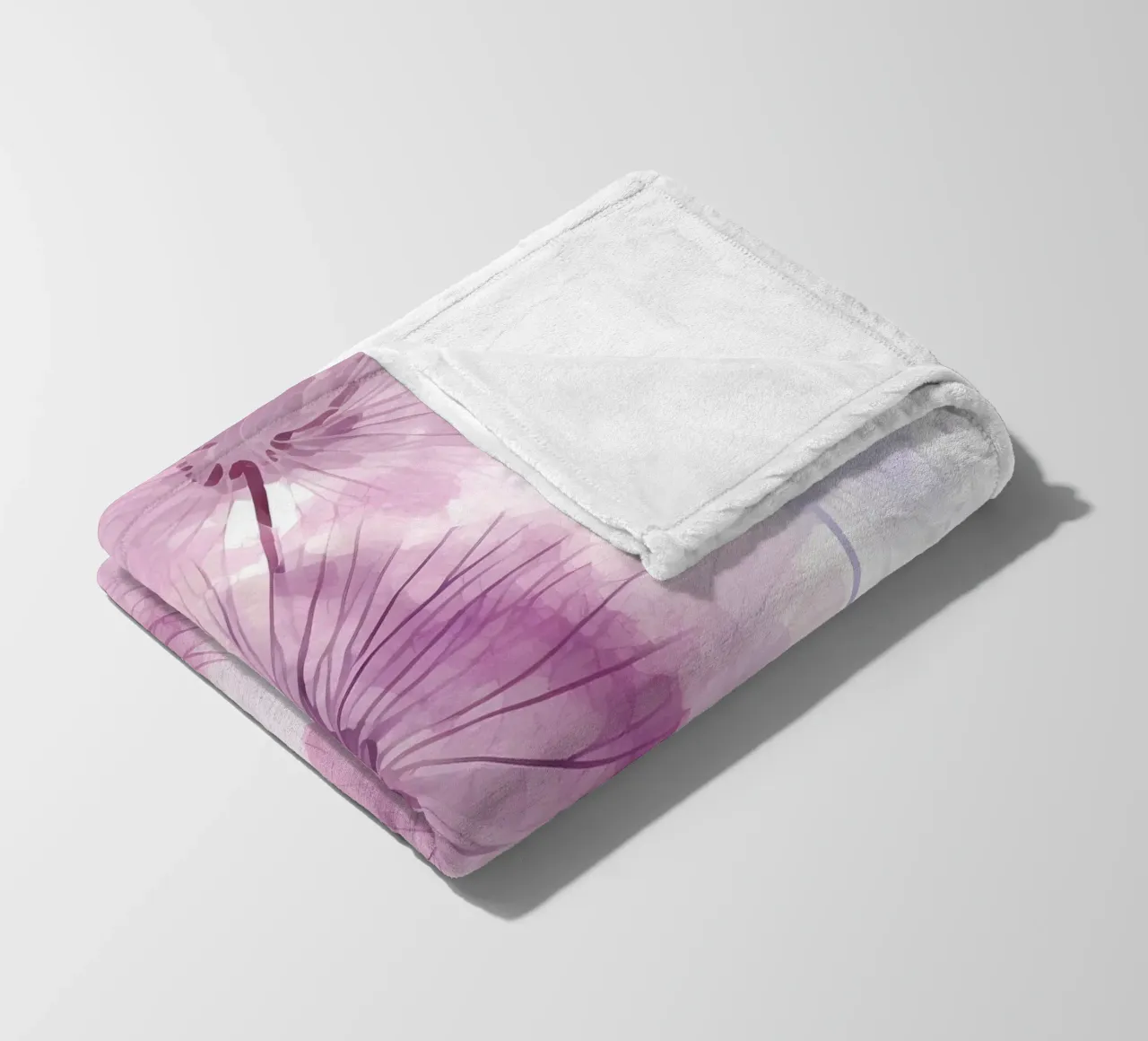 Purple Dandelions fleece blanket by Botanical Pattern House