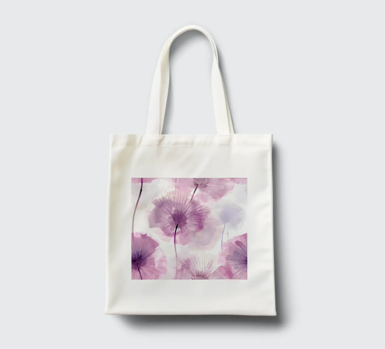 Purple Dandelions tote bag by Botanical Pattern House