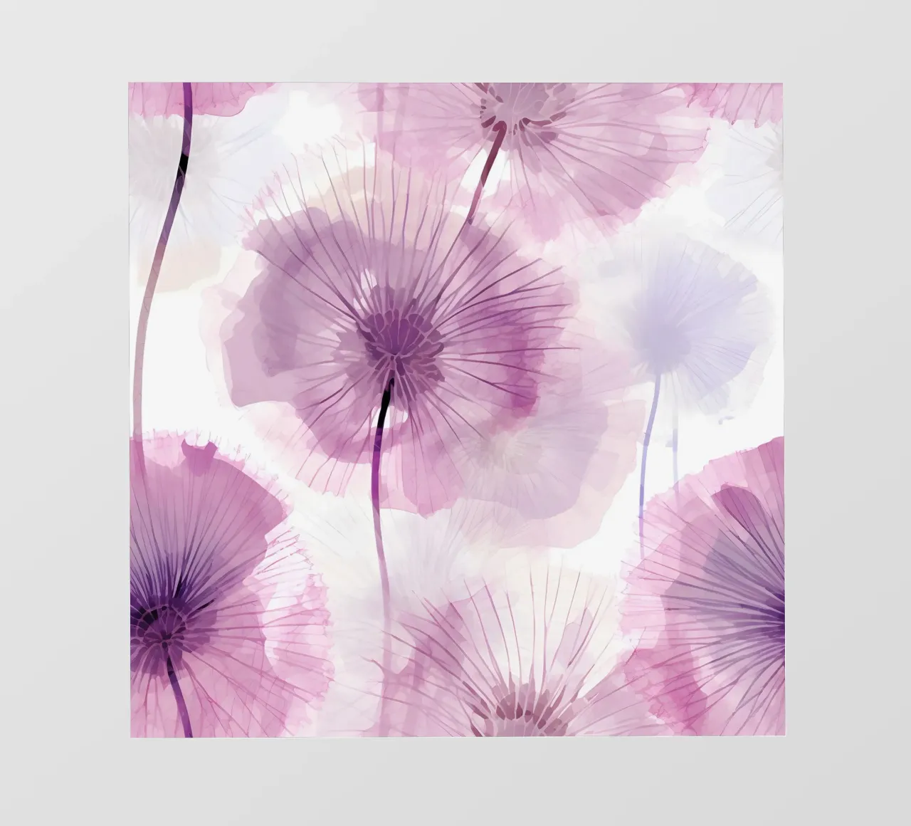 Purple Dandelions pvc cover by Botanical Pattern House