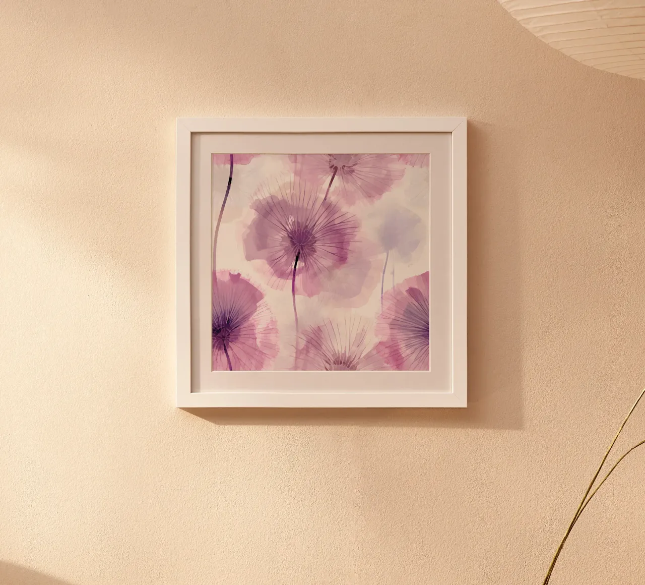 Dente di leone viola poster da Botanical Pattern House