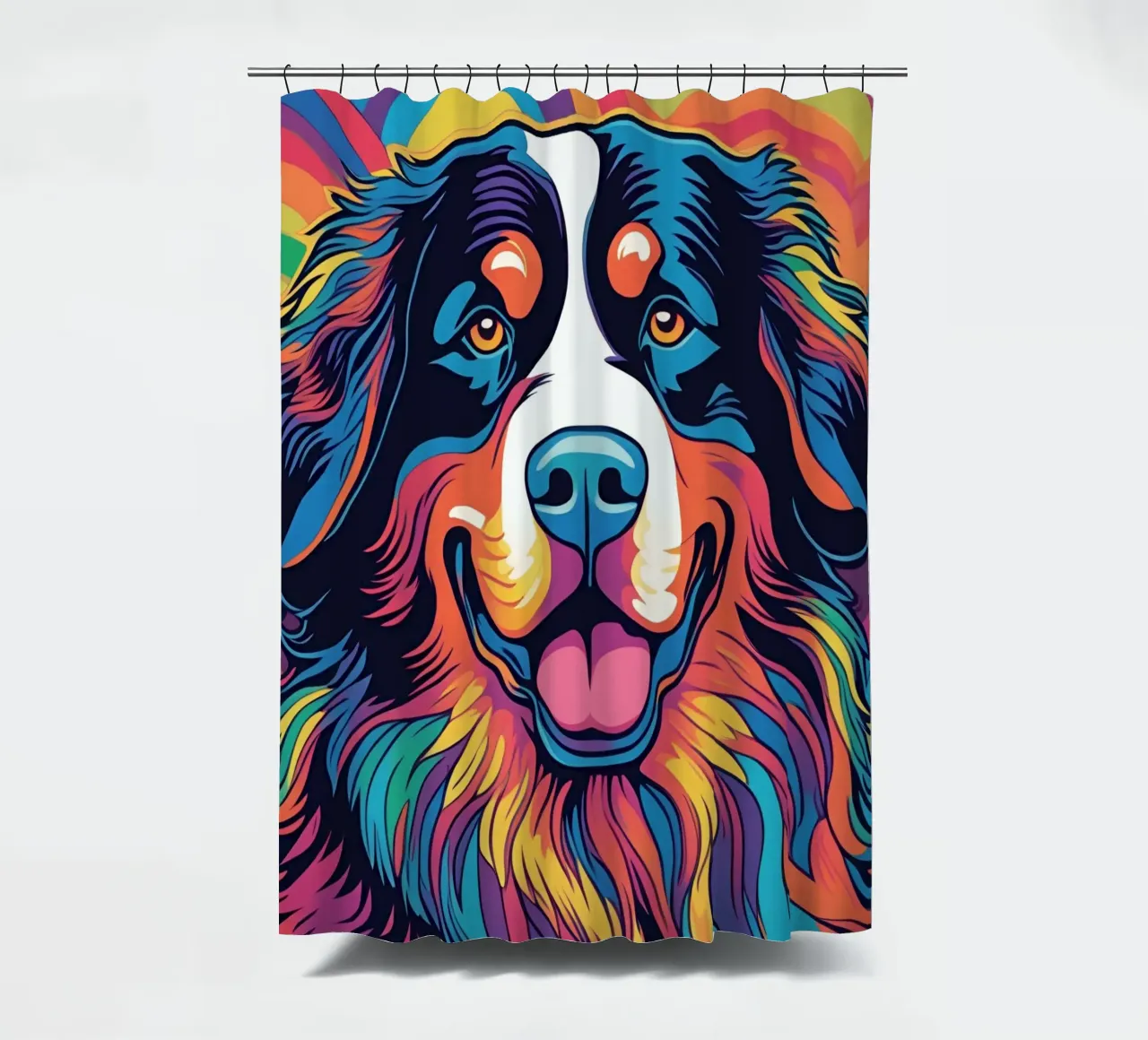 Bernersennen in Bunt #7 shower curtain by Yumis.Beargang.and.Me