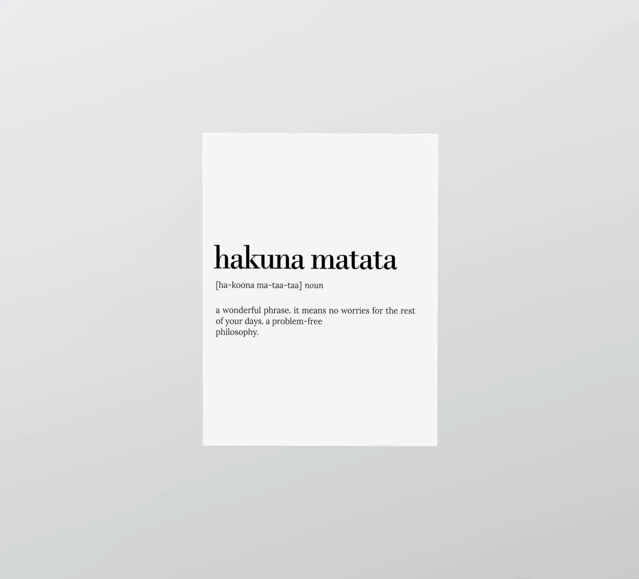 Hakuna Matata – No Worries Quote Typography Design autocollant de Attaboy Dsgn