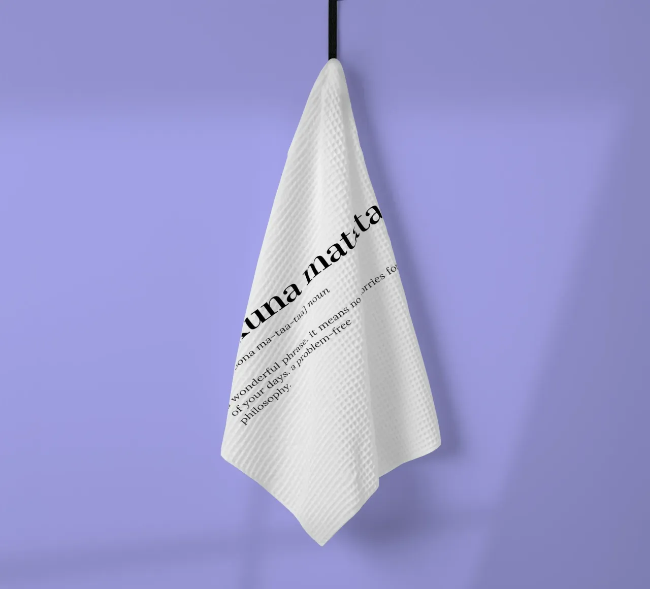 Hakuna Matata – No Worries Quote Typography Design canovaccio da cucina da Attaboy Dsgn