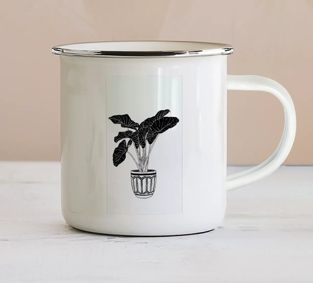 Alocasia tazza in smalto da Nick Cocozza