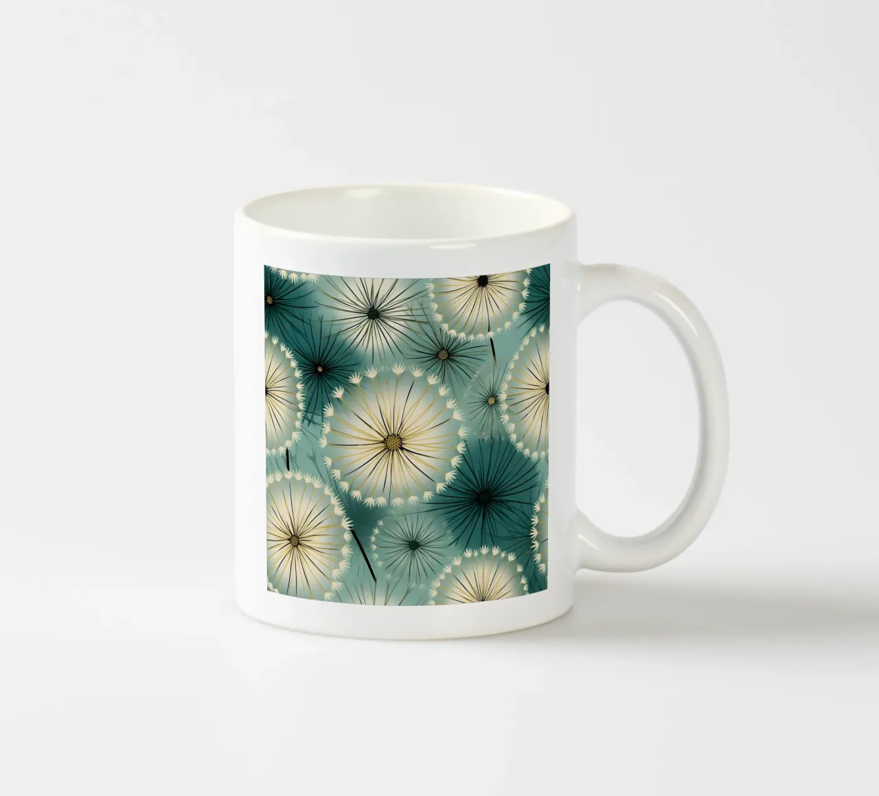 Soft Dandelions ceramic mug by Botanical Pattern House