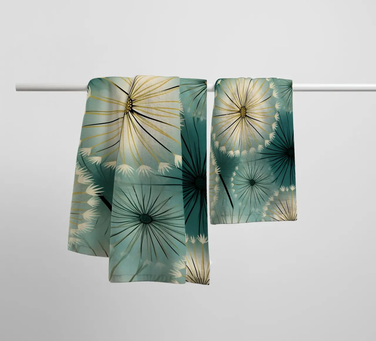 Soft Dandelions towel by Botanical Pattern House