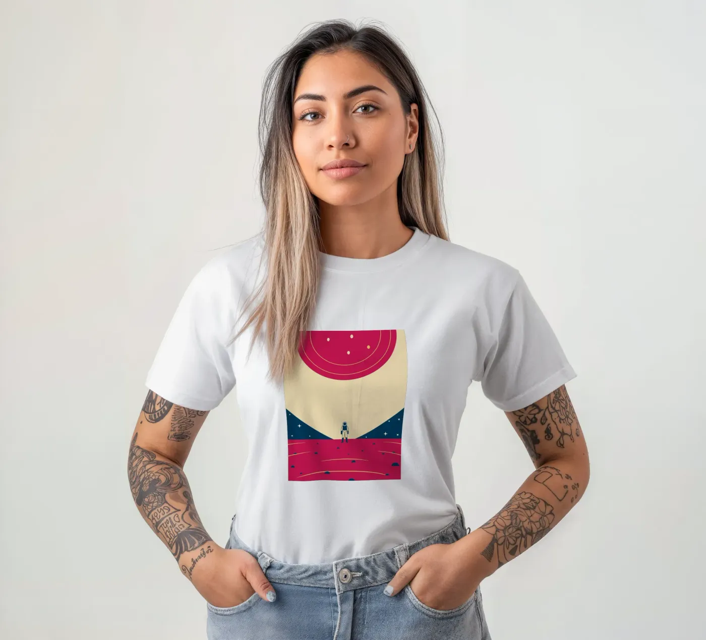 Outer space t-shirt by TODAY'S SHOP