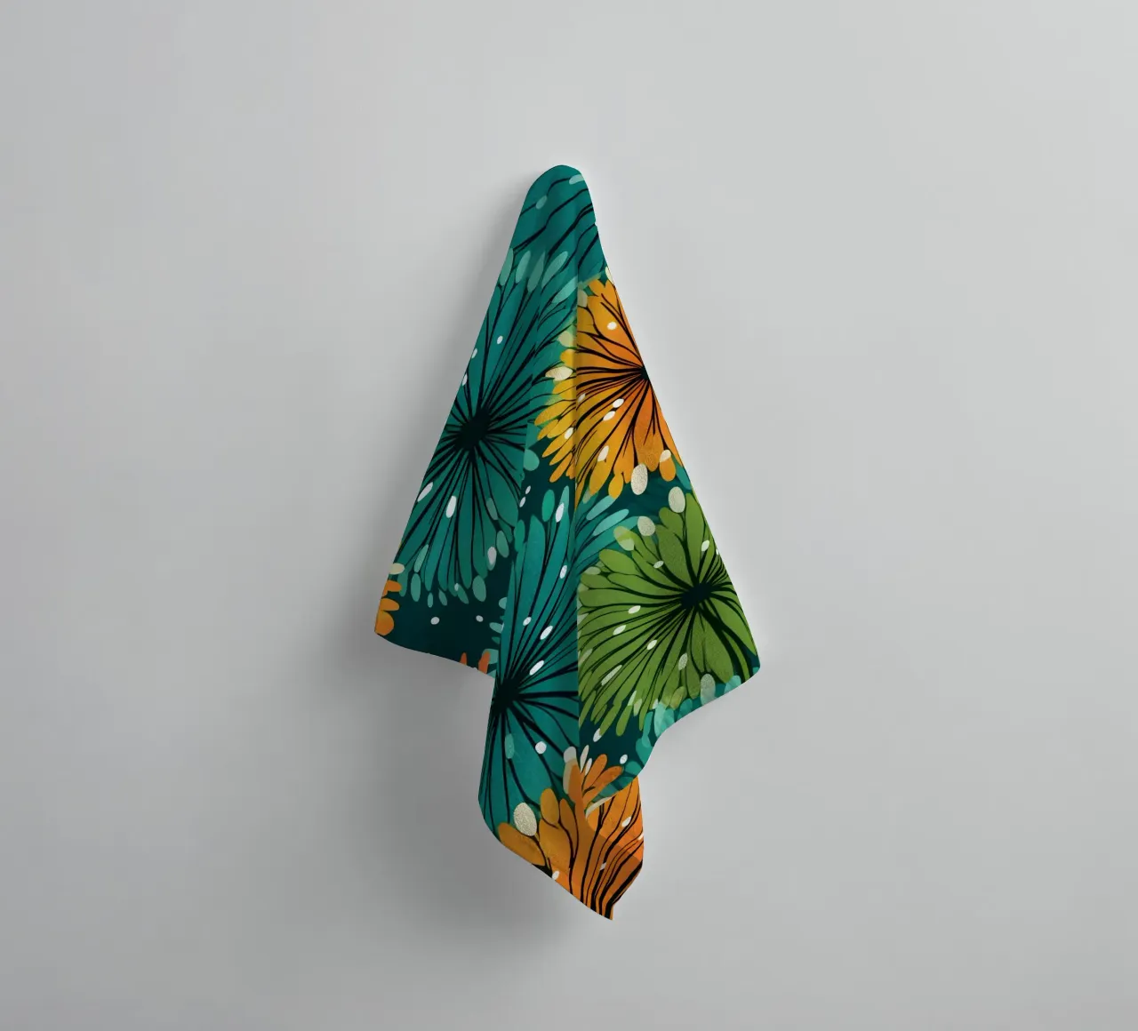 Starlit Dandelions towel by Botanical Pattern House