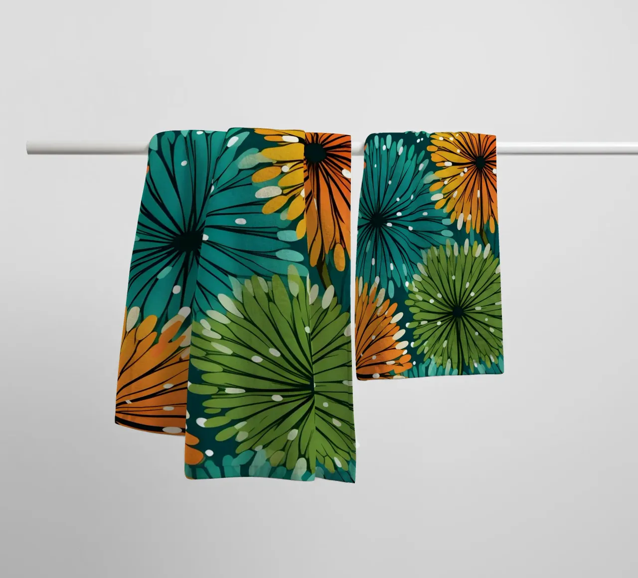 Starlit Dandelions towel by Botanical Pattern House