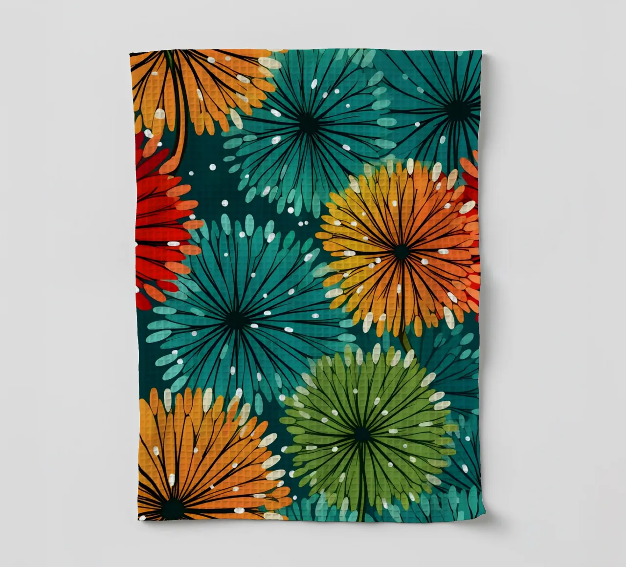 Denti di leone stellati canovaccio da cucina da Botanical Pattern House