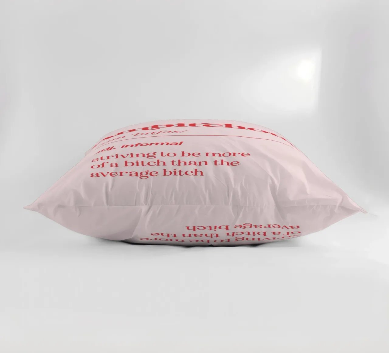 Ambitchous Sassy Mock Dictionary Definition Typography Print decorative cushion by THE MOTIVATED TYPE