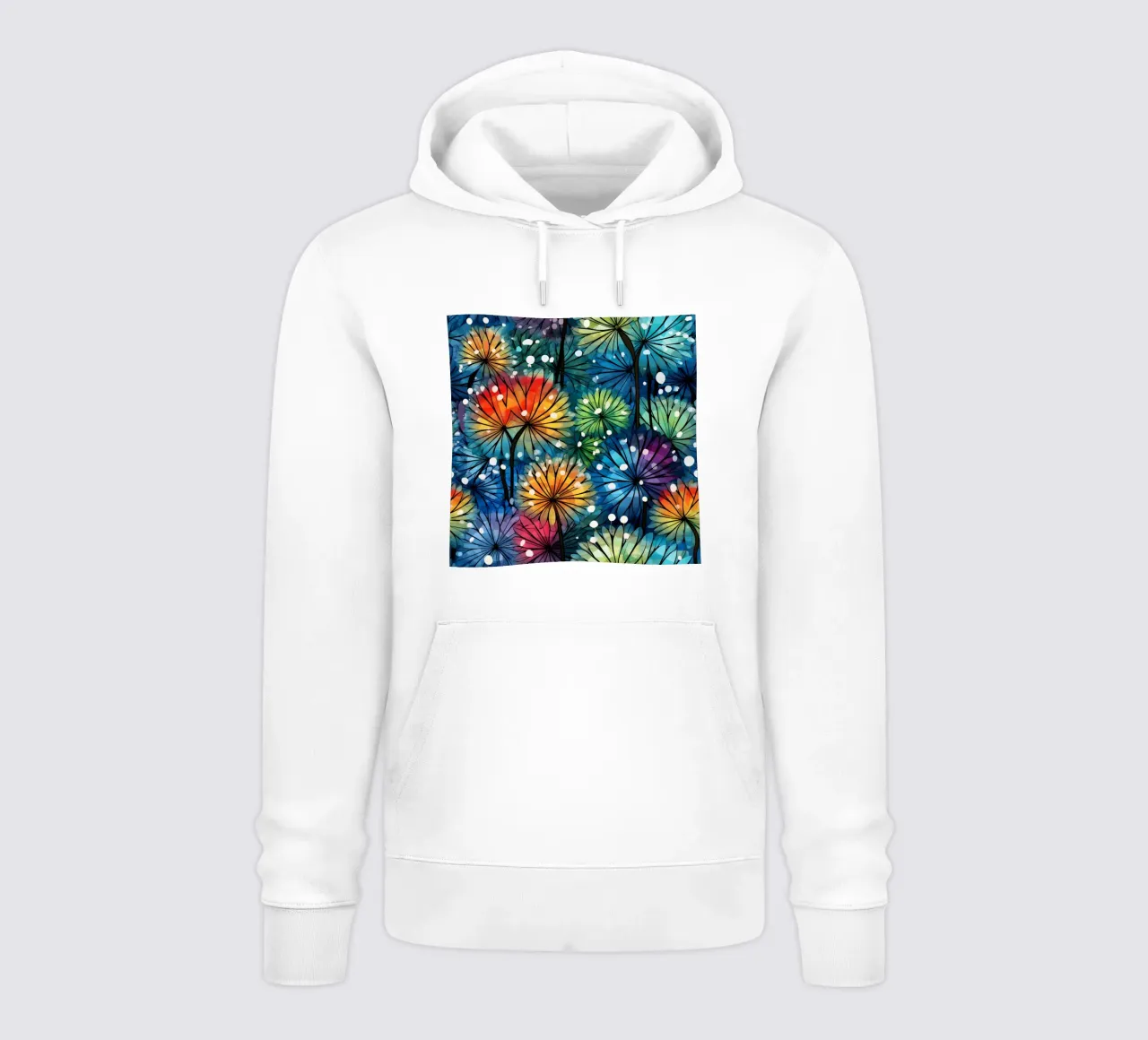Denti di leone stellati felpa con cappuccio da Botanical Pattern House