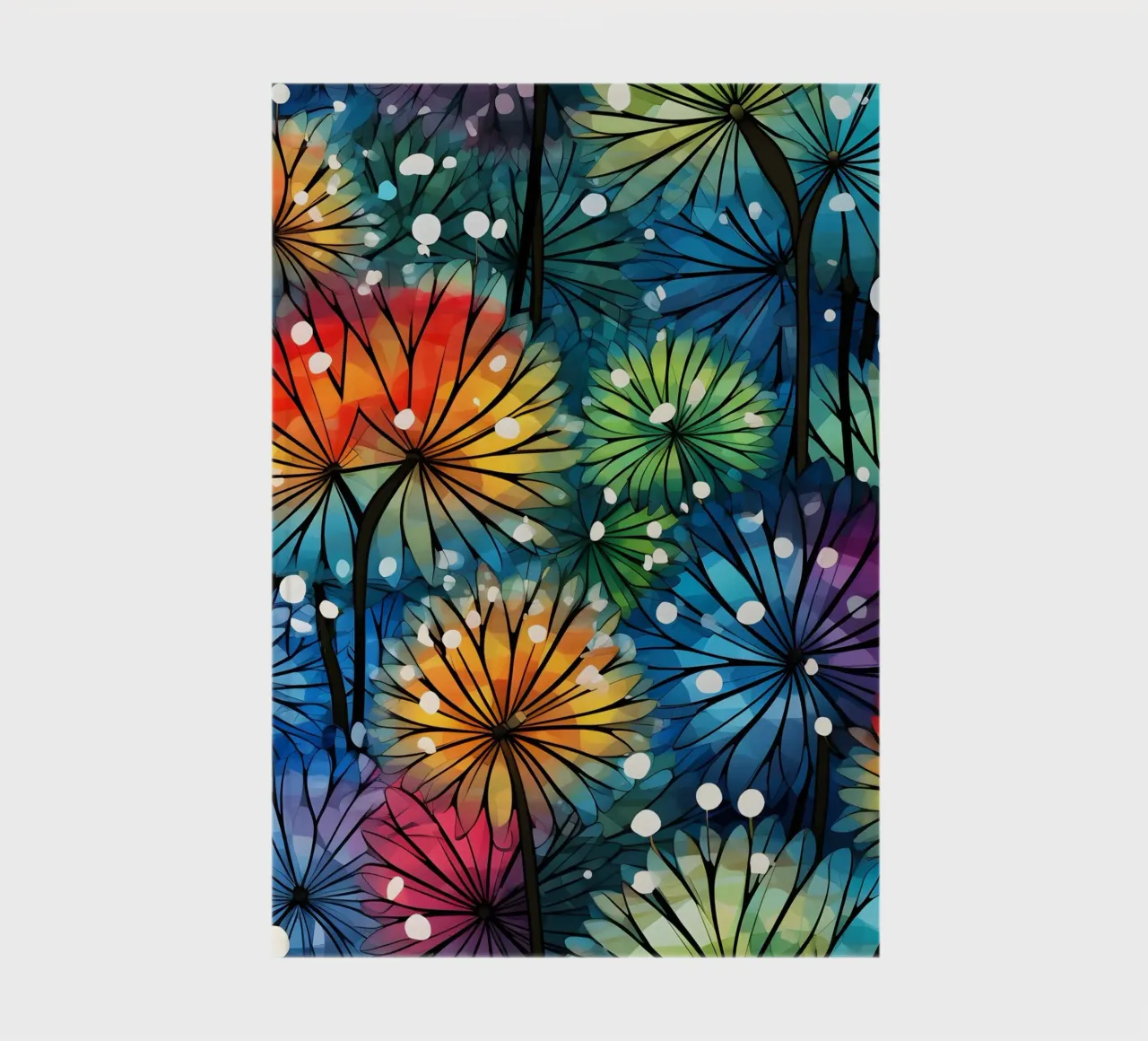 Starlit Dandelions notebook by Botanical Pattern House