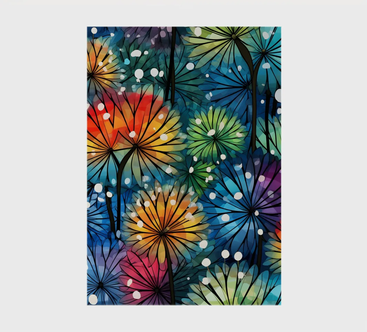 Starlit Dandelions notebook by Botanical Pattern House