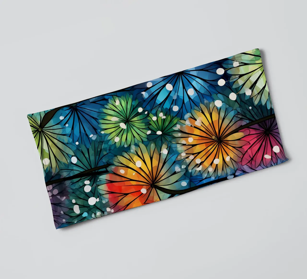 Starlit Dandelions towel by Botanical Pattern House
