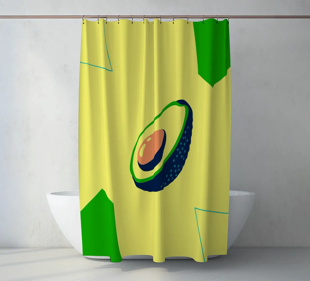 Avocado Frucht Duschvorhang von TODAY'S SHOP