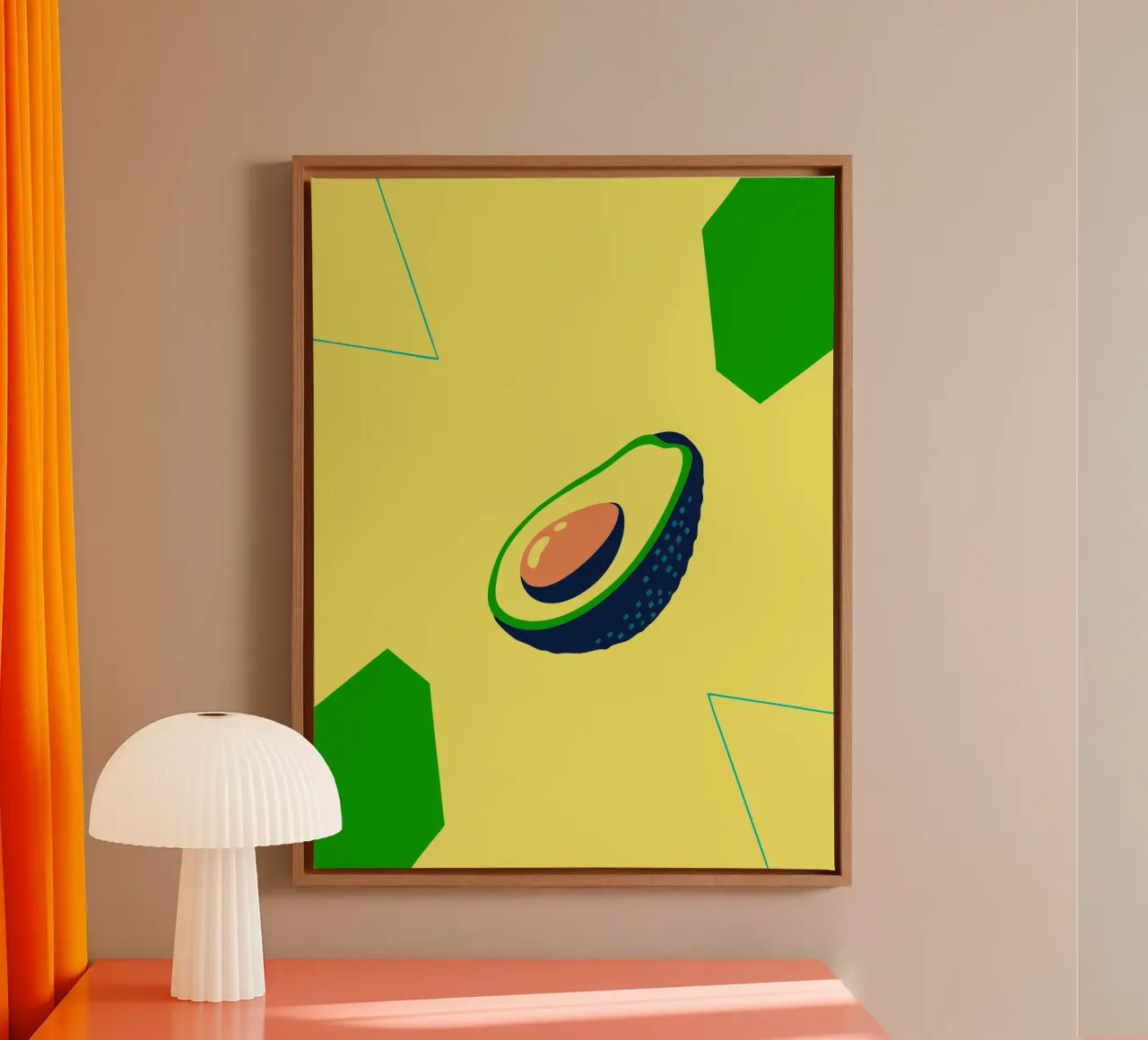 Avocado Frutta tela con Cornice a cassetta da TODAY'S SHOP