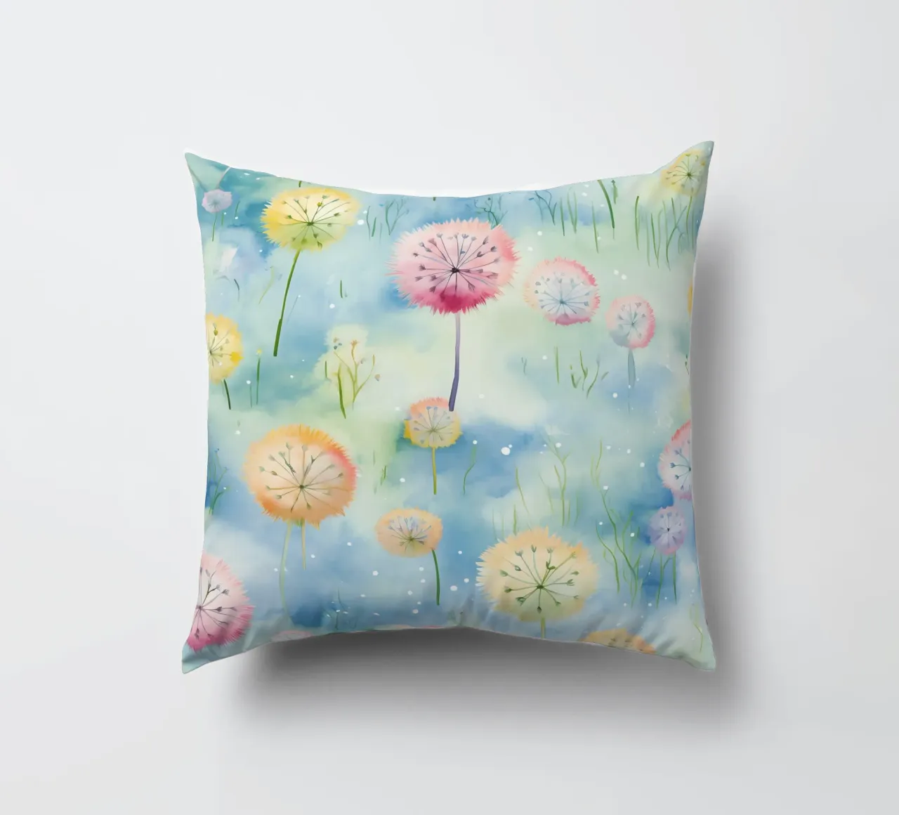 Denti di leone arcobaleno cuscino da Botanical Pattern House