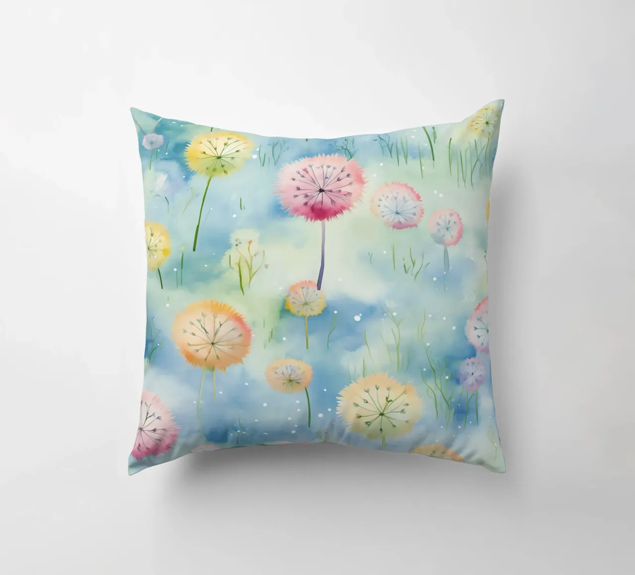 Denti di leone arcobaleno cuscino da Botanical Pattern House