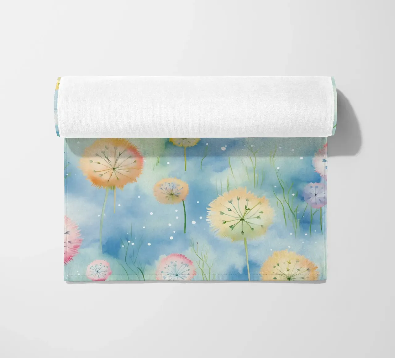 Denti di leone arcobaleno telo mare da Botanical Pattern House