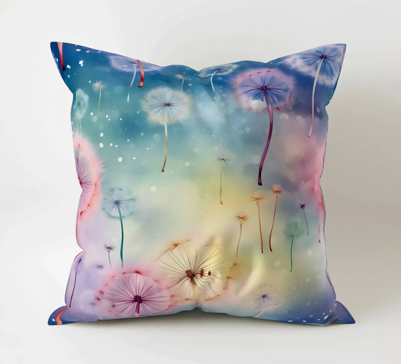 Denti di leone arcobaleno cuscino da Botanical Pattern House
