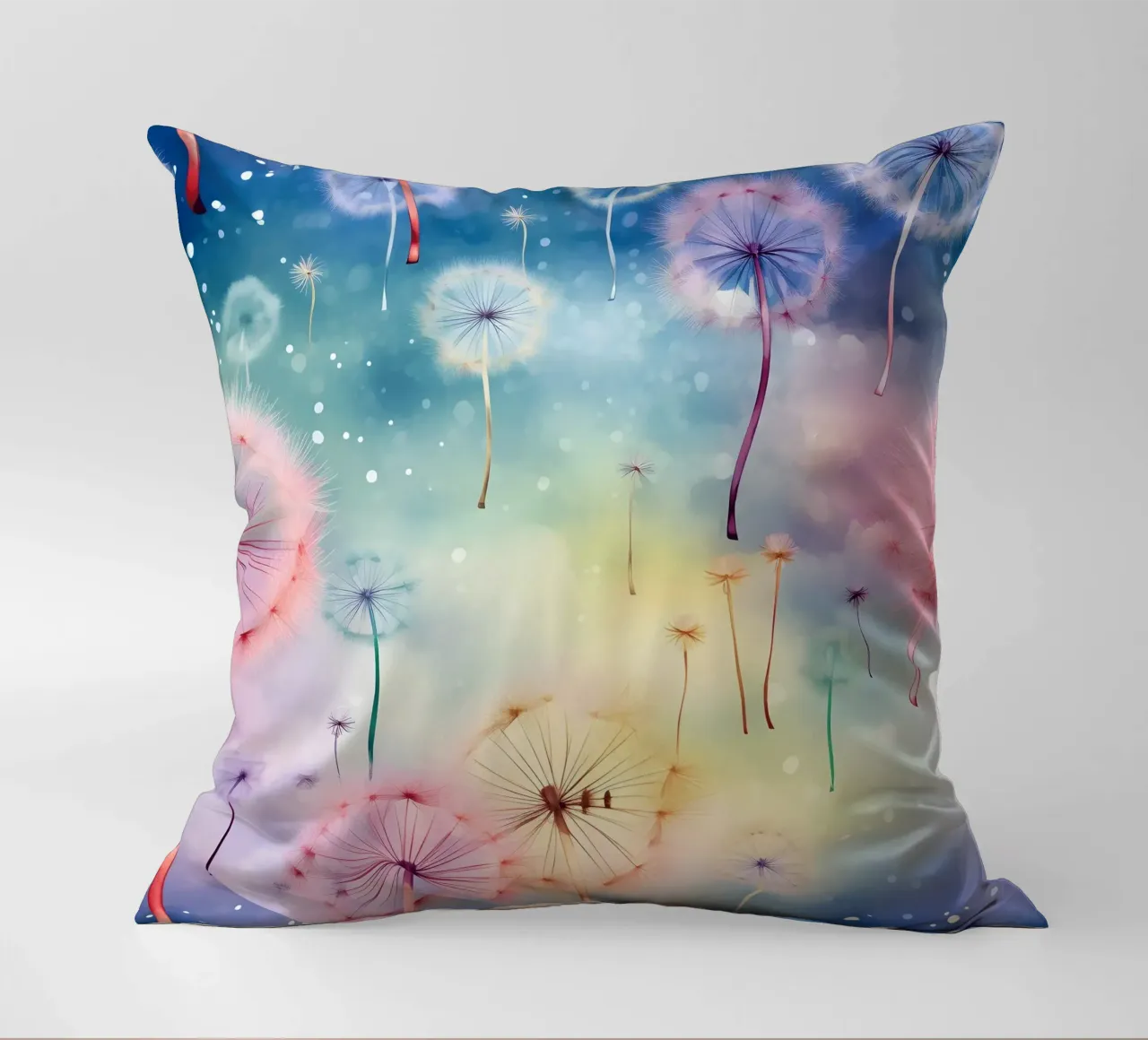 Denti di leone arcobaleno cuscino da Botanical Pattern House