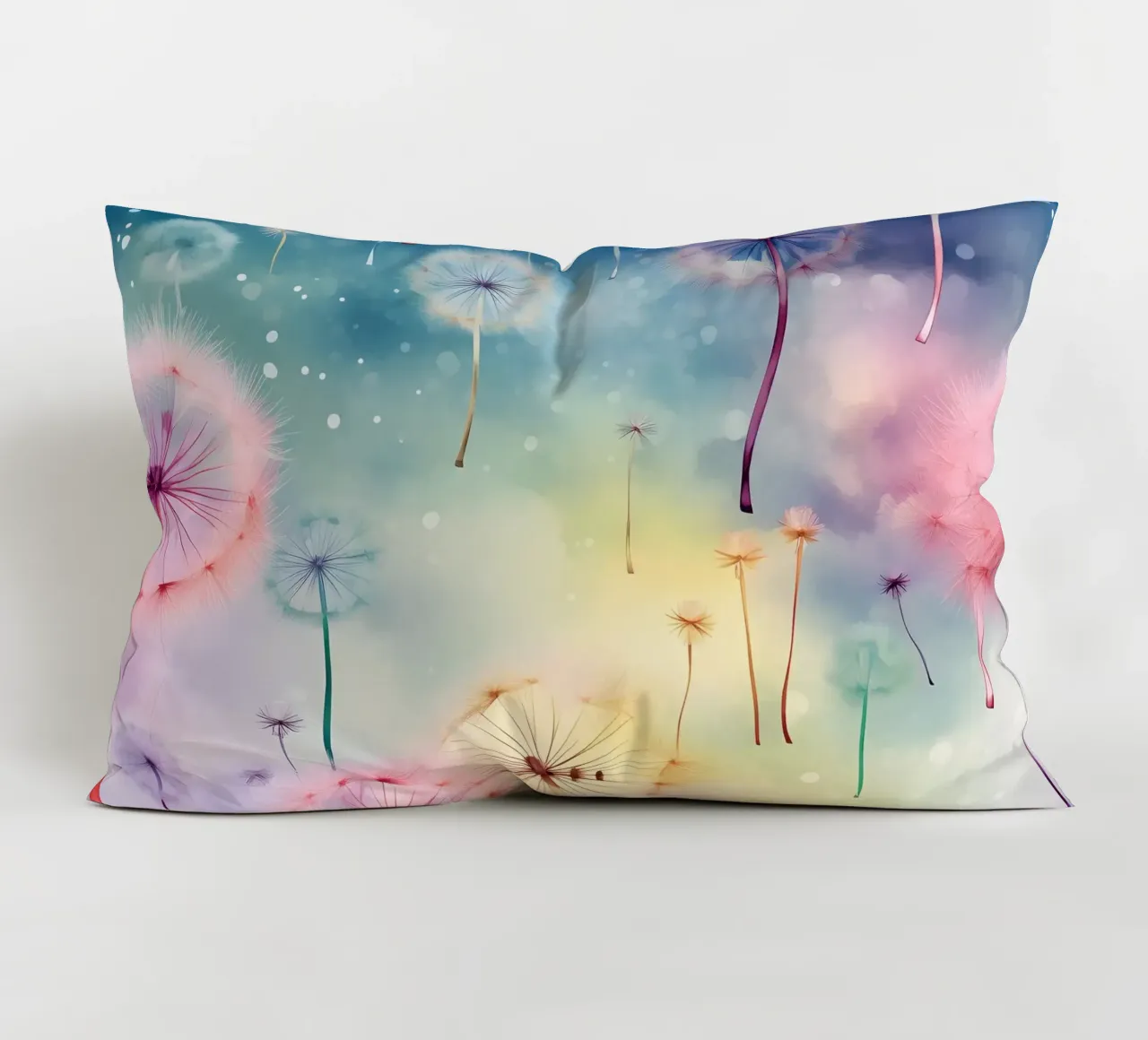 Denti di leone arcobaleno cuscino da Botanical Pattern House
