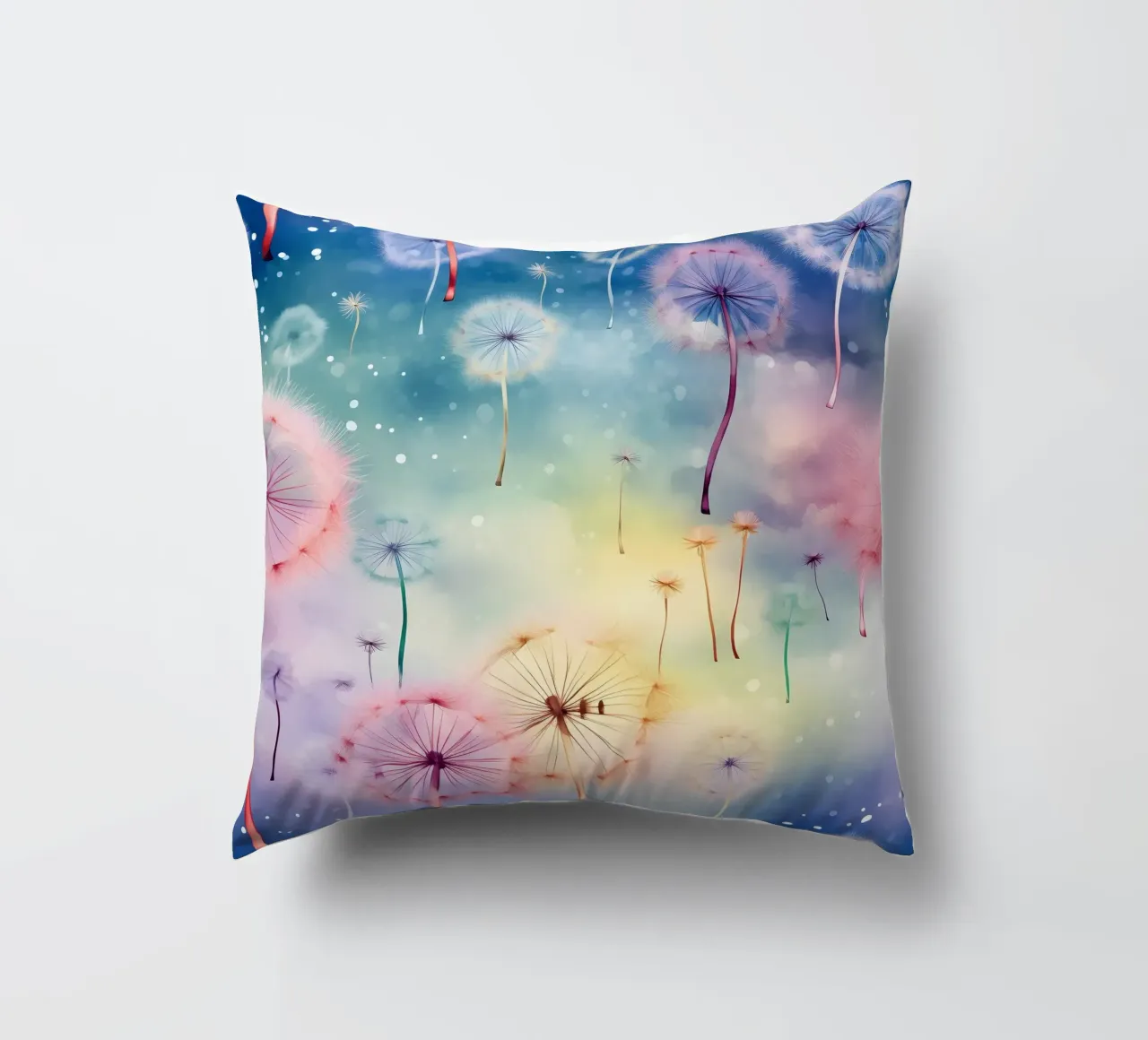 Denti di leone arcobaleno cuscino da Botanical Pattern House