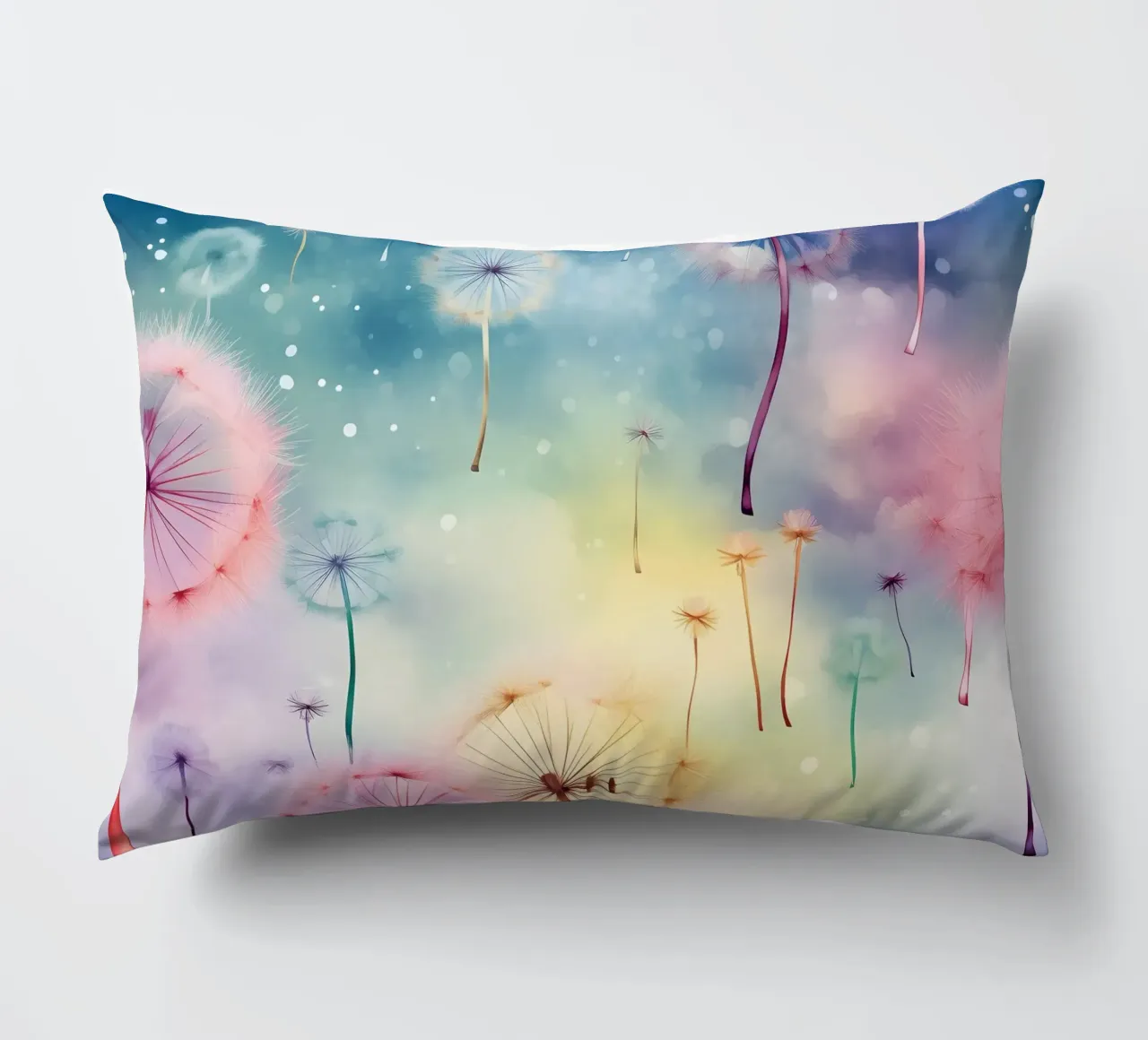 Denti di leone arcobaleno cuscino da Botanical Pattern House