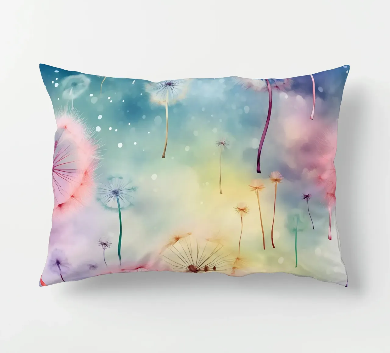 Denti di leone arcobaleno cuscino da Botanical Pattern House