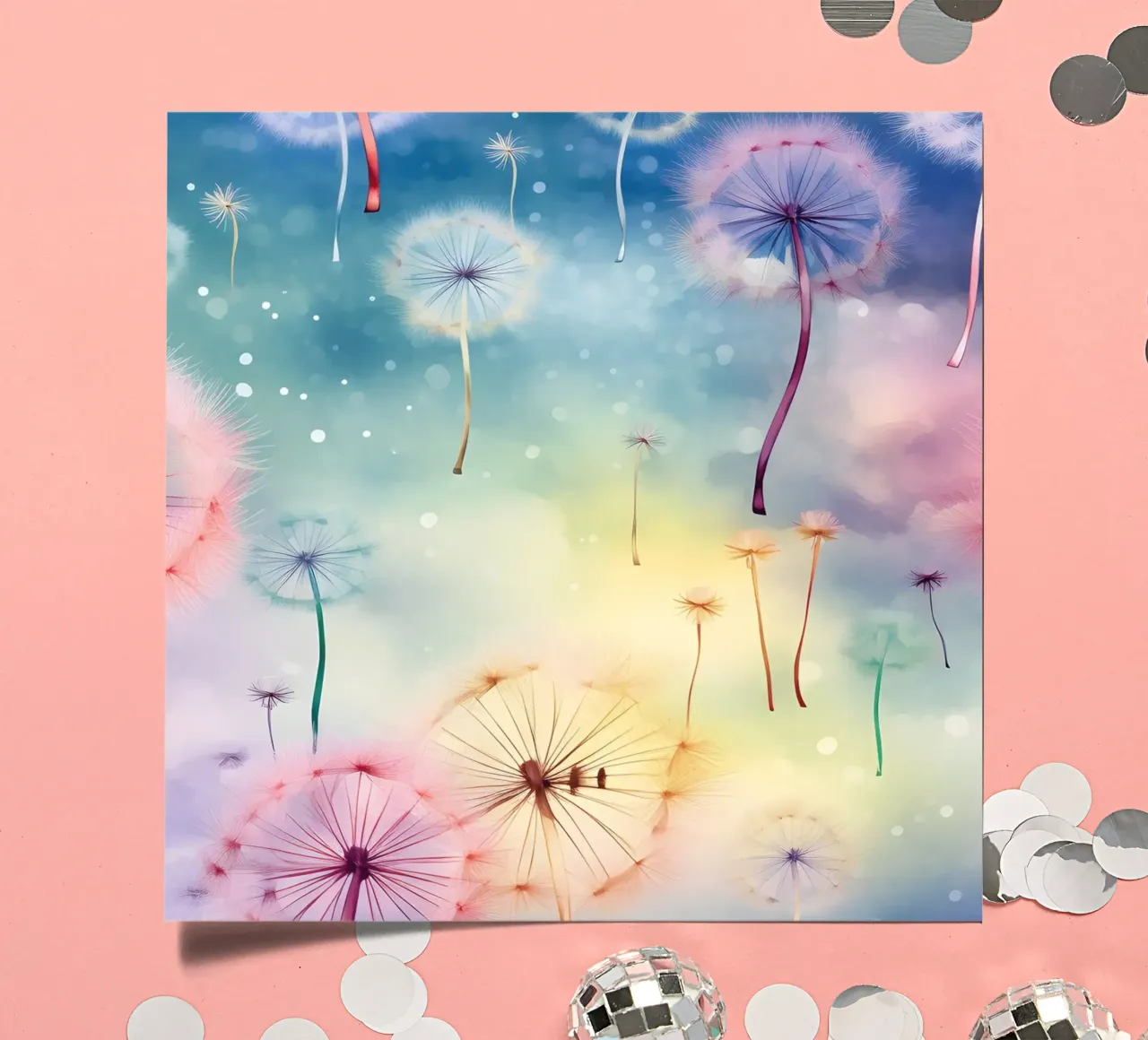 Rainbow Dandelions sticker sheet by Botanical Pattern House