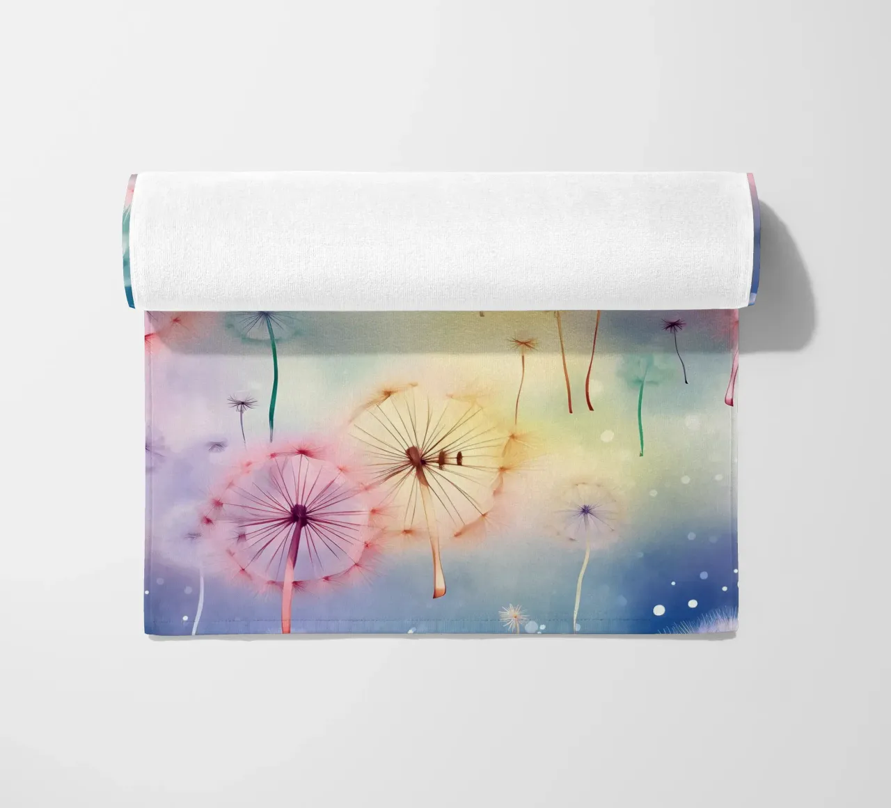 Denti di leone arcobaleno telo mare da Botanical Pattern House