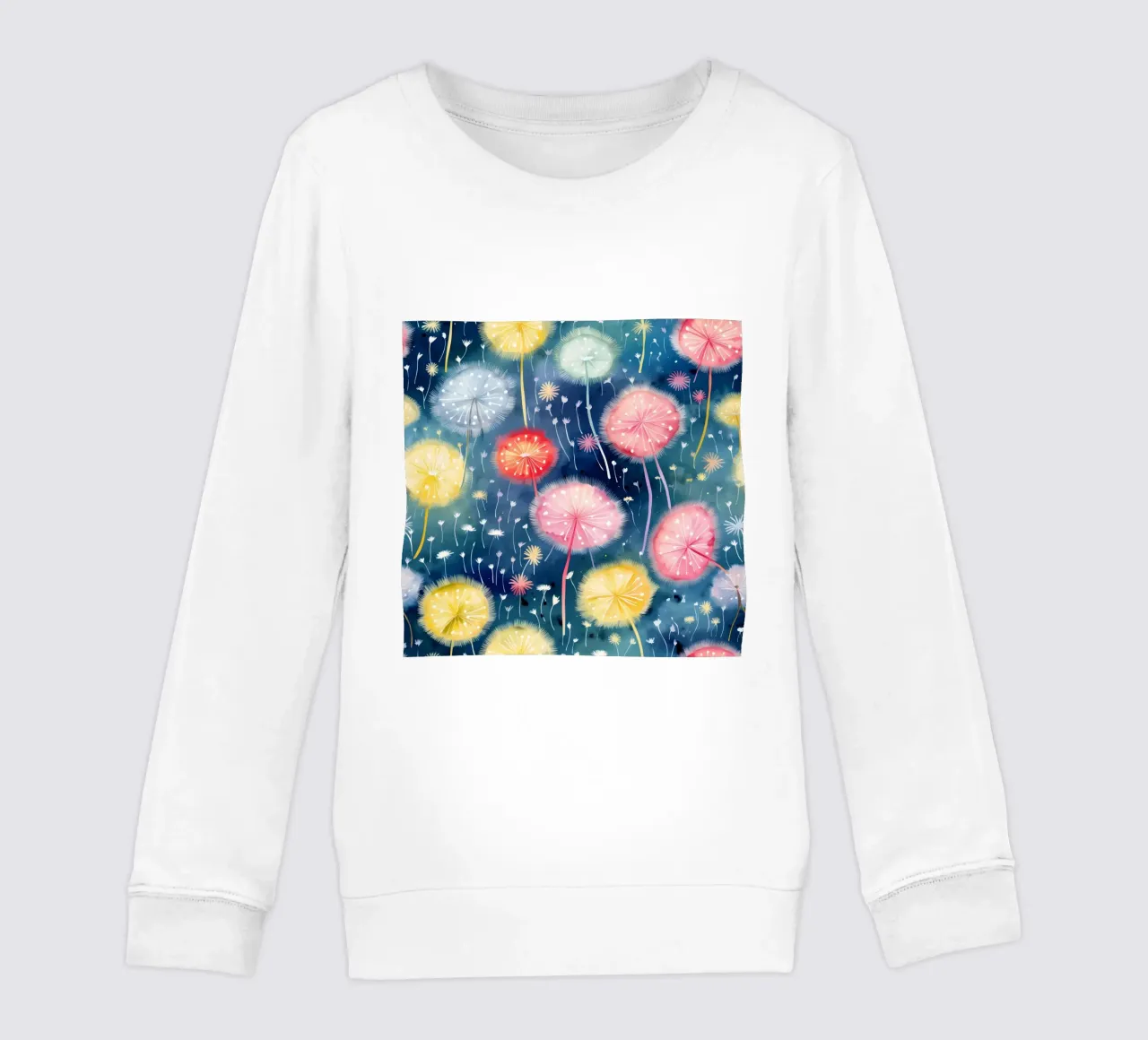 Denti di leone arcobaleno felpa bambino da Botanical Pattern House