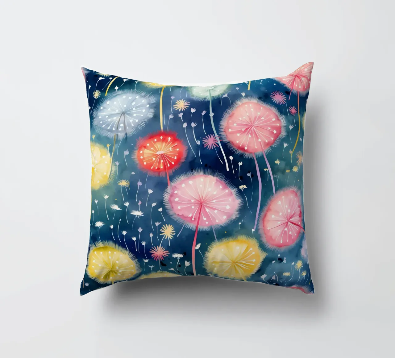 Denti di leone arcobaleno cuscino da Botanical Pattern House