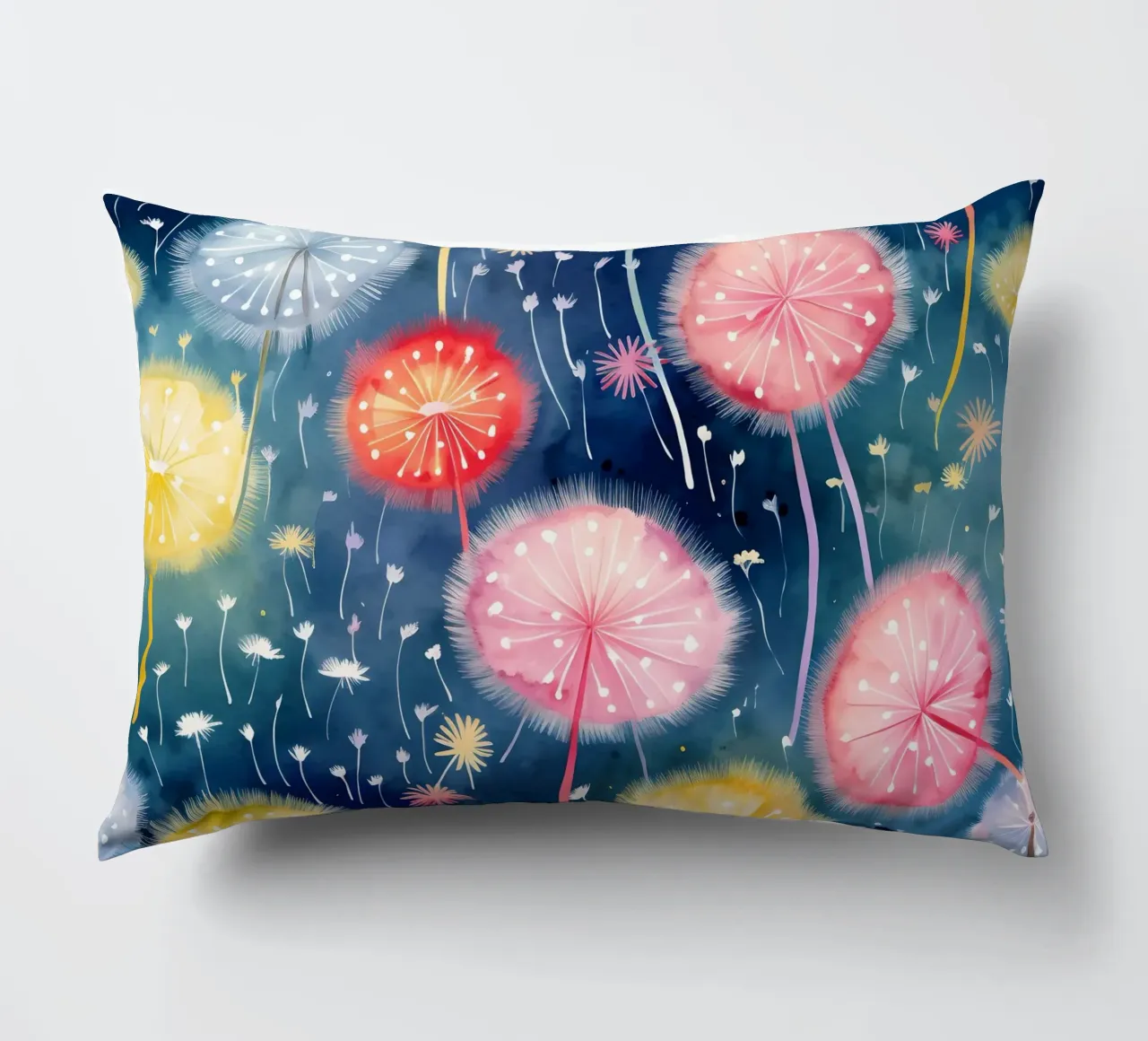 Denti di leone arcobaleno cuscino da Botanical Pattern House