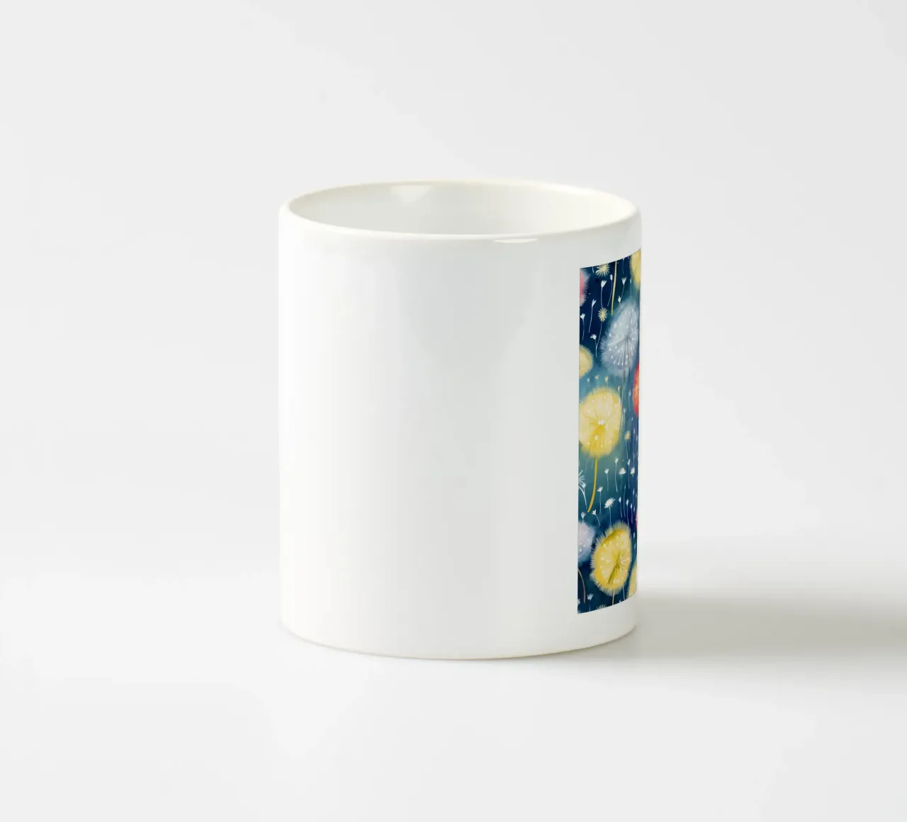 Denti di leone arcobaleno tazza in ceramica da Botanical Pattern House