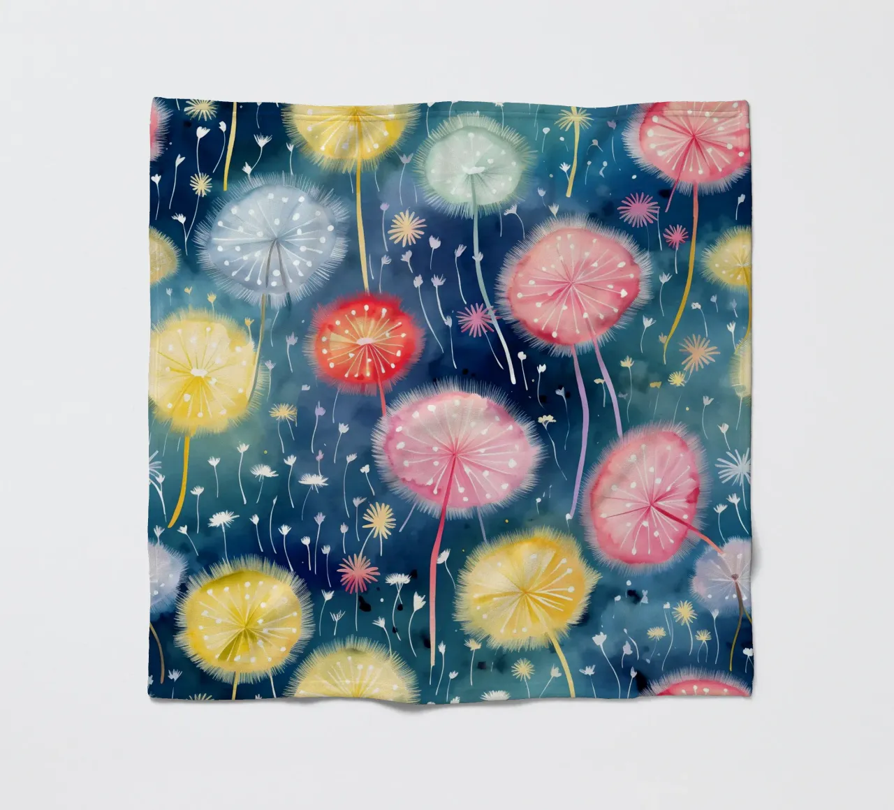 Denti di leone arcobaleno coperta in pile da Botanical Pattern House