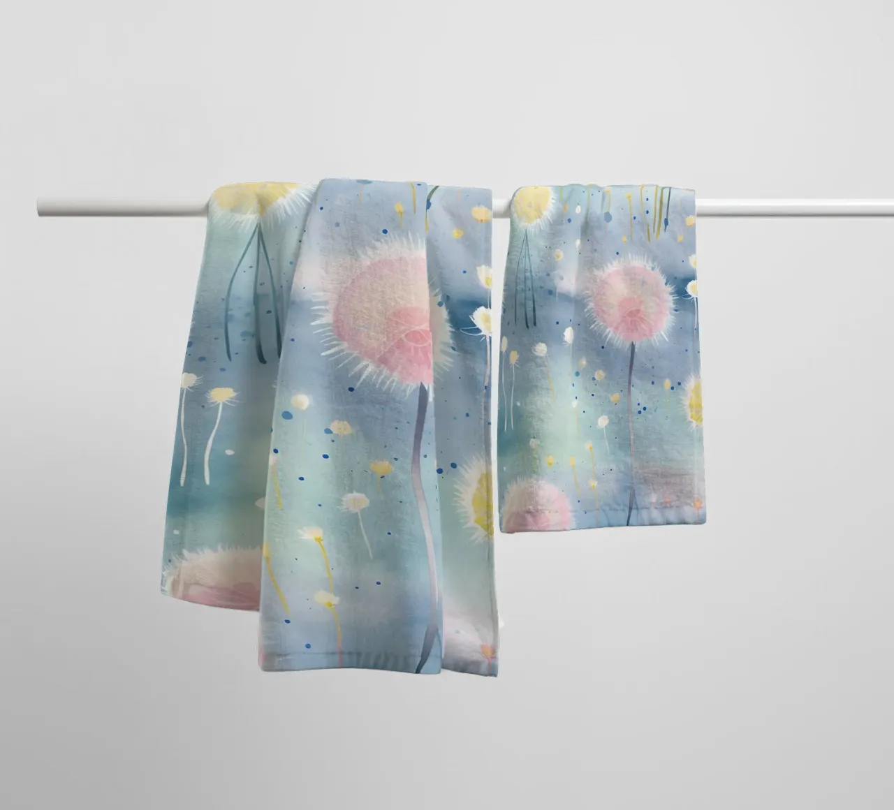 Regenbogen Löwenzahn Handtuch von Botanical Pattern House
